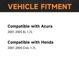 Ignition Coils Pack UF400 & Iridium Spark Plugs 1.7L Compatible with Honda Civic 2001 2002 2003 2004 2005 Acura EL 2001 2002 2003 2004 2005 Replaces 89057973 F561 5C1634 Set of 4