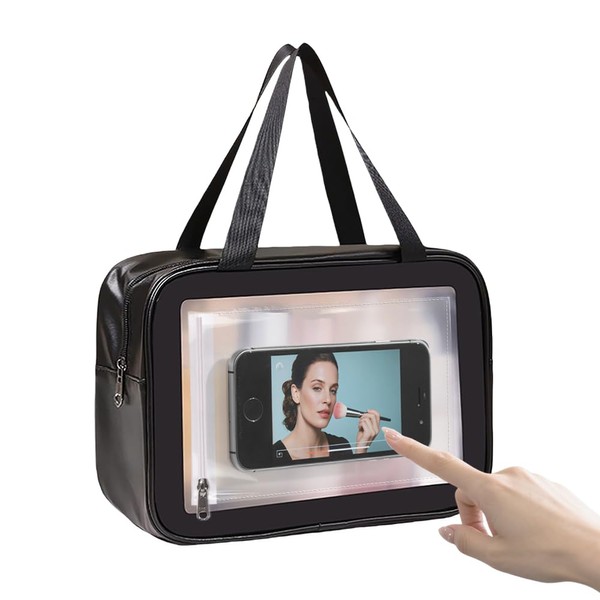 Geelraqaly Clear Toiletry Bag, for Women Men Shower Play Phone,