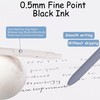 Qupaen Gel Pens,5 Pcs Black Janpanese Gel Pens 0.5mm Fine