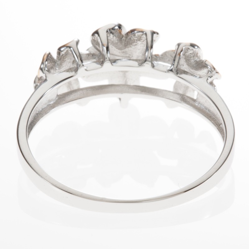 LocoMocoAloha Hawaiian Jewelry Ring, Silver 925, Pinky Ring, 3 Wheels,