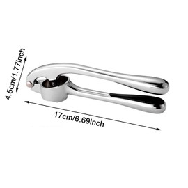 Garlic Press, Stainless Steel Garlic Cutter, Robust Heavy Duty Garlic Mill, Easy to Clean, Garlic Chopping Tool, Practical Kitchen Aid