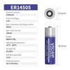 ViCep 6-Pack ER14505 AA 3.6V Lithium Battery Li-SOCL₂ 2700mAh LS14500