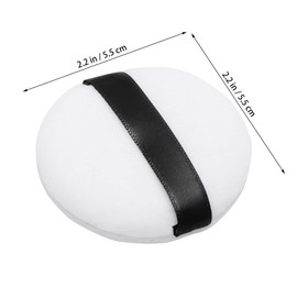 Ipetboom 15 pcs Pure Cotton Powder Puff Soft Flocking Short for Loose Powder Application Multipurpose Makeup Tool for Face Eye Shadow Blusher Portable and Durable White