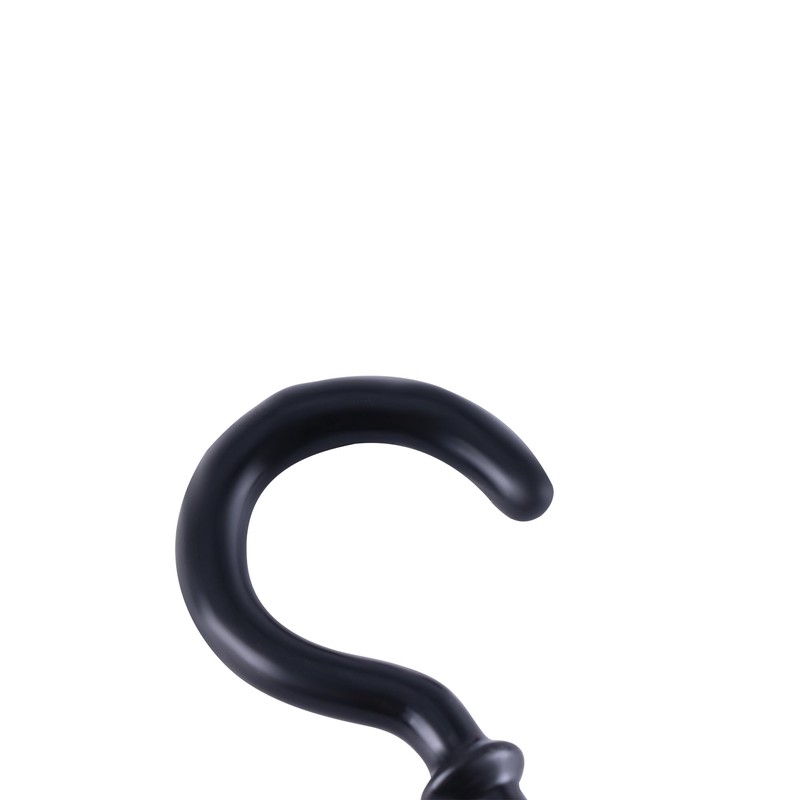 TIOMIOSEA Screw Hooks, Black, Pack of 50, 45.41 mm, Hook