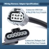 Esttlamer 2Pcs Wiring Adapter HID to Halogen Headlight Compatible with