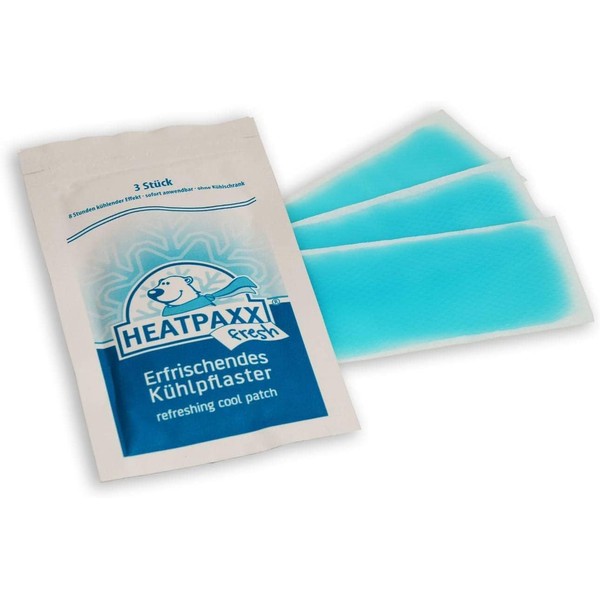 HPXfresh® Cooling Plasters with Menthol for Cooling and Refreshing (12 x 5 cm) in Practical Pack of 3