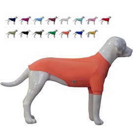 LoveLongLong Spring Summer Cooling Dog T-Shirt with UV Protection and Moisture-Wicking Fabric Blank Color Lobster Pink S