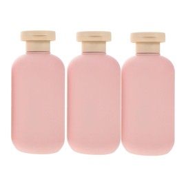 Ciieeo 3Pcs Refillable Travel Bottles with Flip Cap Pe Liquid Containers for Shampoo Lotion and Creams Compact and Lightweight Design for Travel Essentials Pink