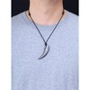 COAI Wolf Carved Golden Obsidian Wolf Fangs, Lucky Amulet Pendant/Necklace,