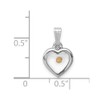 FJC Finejewelers Sterling Silver Small Heart with Mustard Seed Pendant