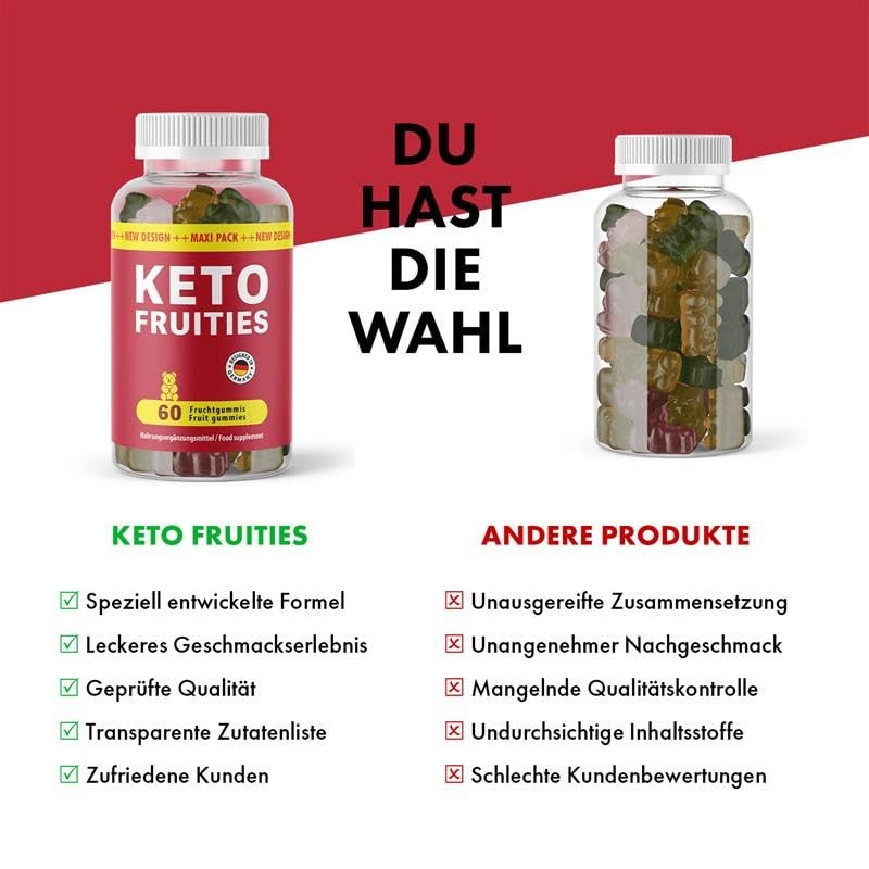 Ketofruities Fruchtgummis | Idealer Begleiter für Ihr Wohlbefinden | Hochwertige