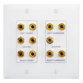 On-Q Legrand - OnQ 5.1 Theater Connection Kit, Home Theater Strap and Cable Access Strap for Surround Sound, Subwoofer, or Multi Room Woofer, White, 1 Count, F9008WHV1