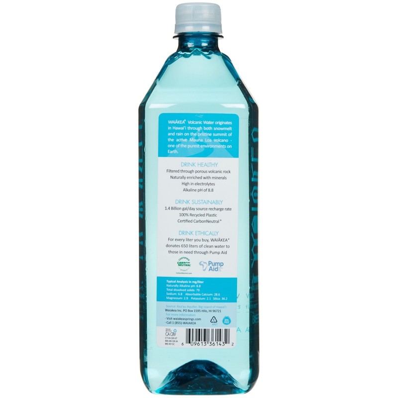 Waiakea Hawaiian Volcanic Water - 33.8 Ounces - 12 ct