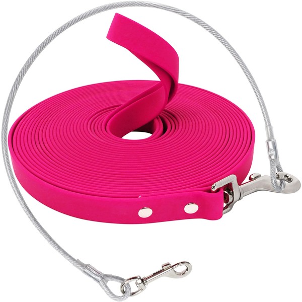 Waterproof Recall Lead for Dogs, with Chew Proof Tie-Out Leads,
