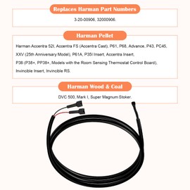 3-20-00906 Pellet Stove Sensor Thermostat Probe for Harman Accentra 52i, Accentra, P61, P68, Advance, P43, PC45, XXV, P61A, P35i, P38, P38+, Invincible Insert, Room Air Temperature Sensing Probe Wire.