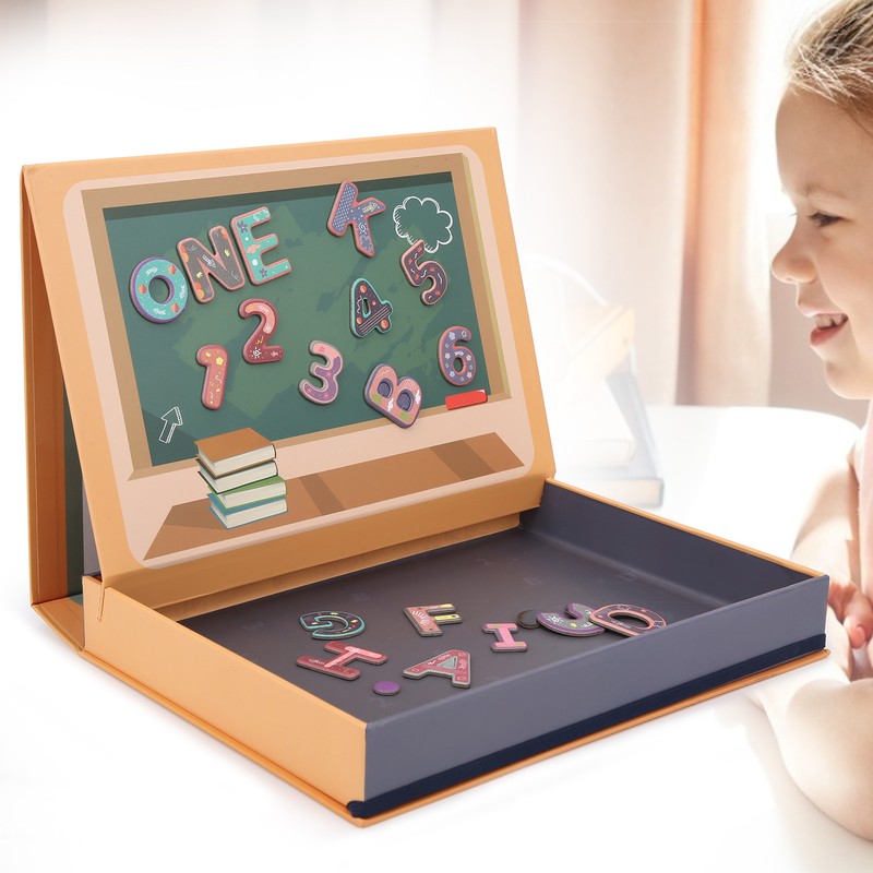 Kids Magnetic Jigsaw Puzzle DIY Paper Drawing Board Children Educational