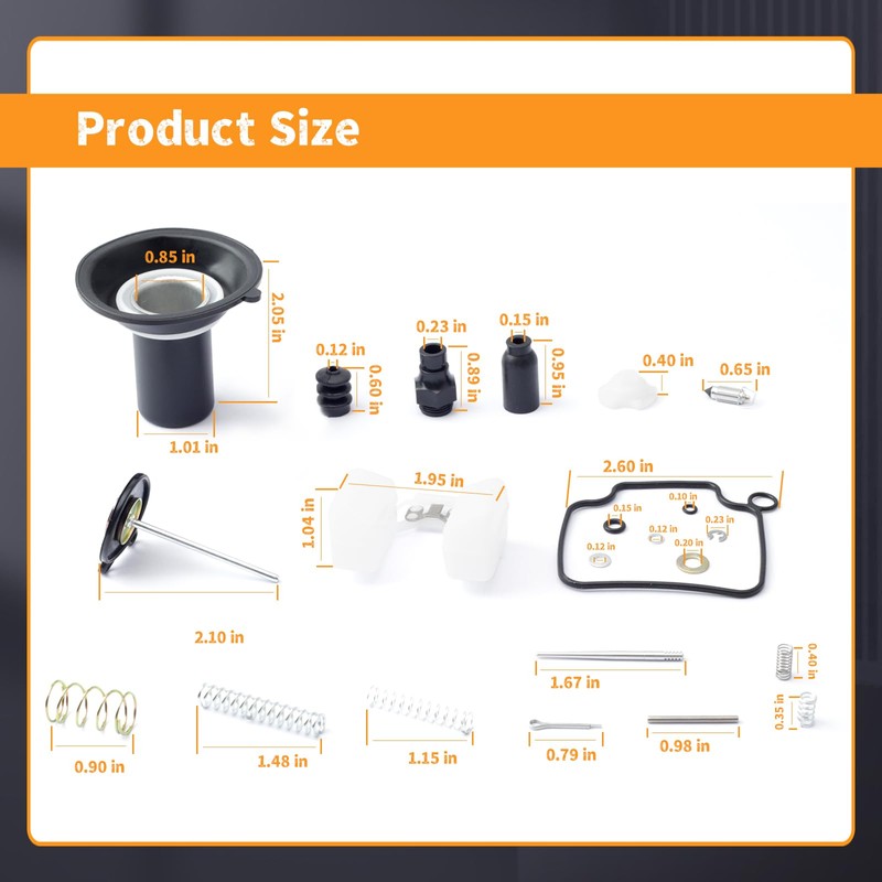 Erchon Carburetor Repair Kit Compatible with Honda Rebel 250/CMX 250/CA250