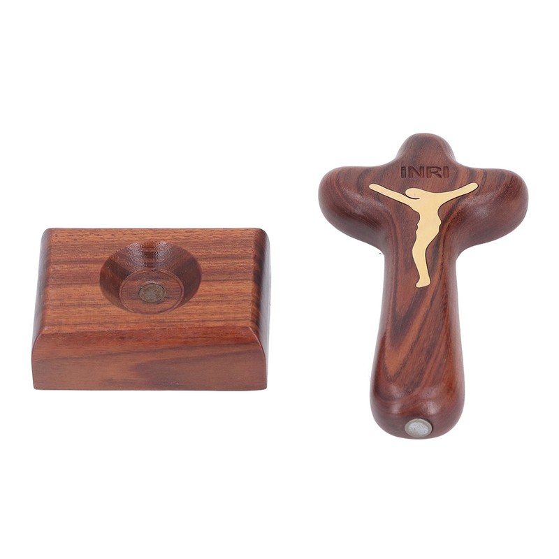 Wood Baptism Crosses Natural Texture Magnetic Standing Exquisite Polishing Carved