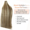 Tape in Hair Extensions Real Human Hair Ash Brown Mixed