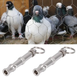2 Pcs Training Whistle Ultrasonic Whistle Pigeons Training Whistle Stainless Steel Portable Adjustable Pitch Training Tool for Dog Pigeons and Birds