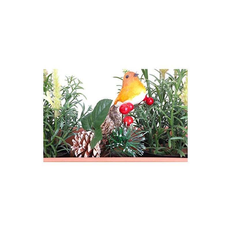 Toyland® 20 cm (8") Tradtional Robin Christmas Pick - Luxury
