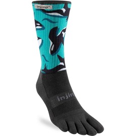 Injinji TRAIL MIDWEIGHT CREW ARTIST DESIGNED ORCAS S, multicoloured, S