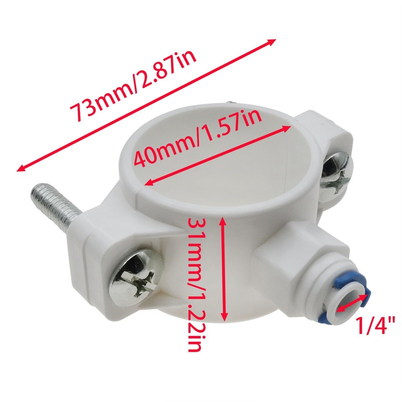 sunnates 2 Pack Drain Saddle Valve with 1/4" Quick Connection