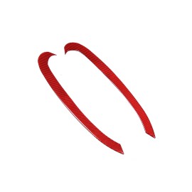 MXtech-23 For Corvette C7 2014-2019 Carbon Fiber Red Headlight Lamp Brow Sticker Trim