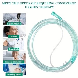 10Pcs/Bag Nasal Tube Individually Packaged Anti-kink, High Visibility, Lightweight and Flexible, Reusable Nasal CannulaMaterial: PVC