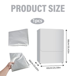 Annlpoy Washing Machine Cover Dustproof Front Loading Washing Machine for Front Loader, Dust and Waterproof, Protective Cover with Silver Edge, Large 60 x 65 x 90 cm, for Bathroom, Kitchen and Balcony