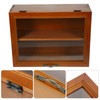 Operitacx Acrylic Front Display Case Shadow Boxes Wooden Display Cabinet