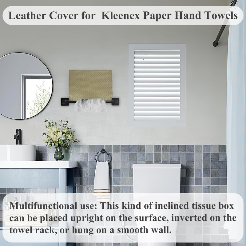 LIZIMANDU Leather Cover for Disposable Paper Hand Towel Box, Compatible