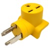Parkworld 63142 NEMA 14-30P to 6-30R One Piece Compact Adapter