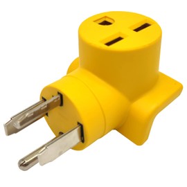 Parkworld 63142 NEMA 14-30P to 6-30R One Piece Compact Adapter Dryer to Workshop Output 30amp 250Volt