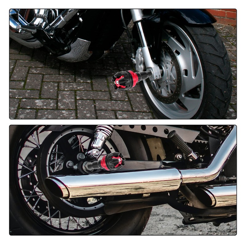 Motoforti Universal Motorcycle Slider Falling Crash Protector Red