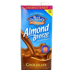 Blue Diamond Almond Breeze Unsweetened Almond Milk, Chocolate 32 fl oz (Pack of 3)