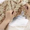 HOMBYS Khaki Chunky Chenille Yarn for Crocheting, Bulky Thick Fluffy
