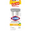 Glad Small Drawstring Trash Bags with Clorox, 4 Gal, Lemon