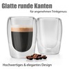 BigDean Set of 6 Double-Walled Espresso Cups 80 ml Gastro
