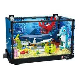 Doyomtoy Aquarium Block Set, Sea Animal Exhibits, Aquarium Decorations, Birthday Gifts for Children and Adults, Collectibles