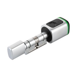 Fingerprint Door Lock, 25 x 10 x 7 cm, Electronic Door Lock, Intelligent Fingerprint Lock Cylinder, Electronic Door Lock & Keycards for Doors with a Thickness of 1.38-1.77 Inches (White)