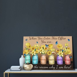 Kuphsod Modern Inspirational Office Canvas Art, 16x24 INCH, Framed Wall Art Decoration, Ready to Hang, Teamwork Pictures, Positive Quotes Wall Decor, Waterproof, Indoor, Unisex