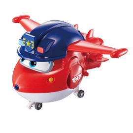 Super Wings Police Jett 5' Transforming Character Easy Transformation Preschool Kids Gift Toys for 3+ Year Old Boy Girl