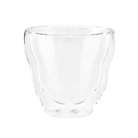KEYUCA Ripple Double Wall Glass, 7.8 fl oz (200 ml) (Moven/Dishwasher Safe), Wavy Shape for Easy Grip
