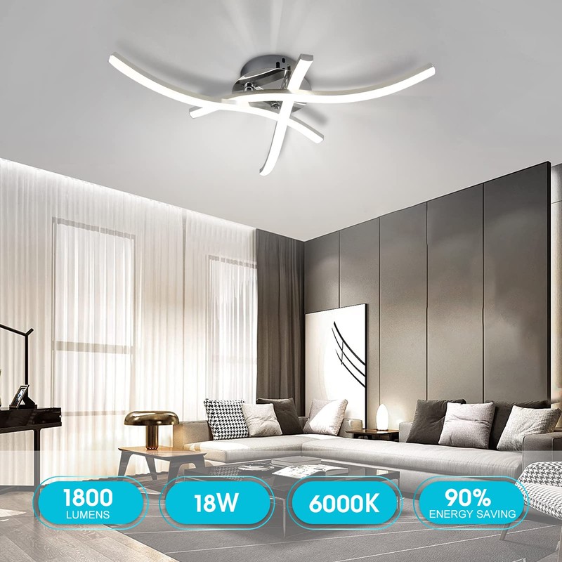 UDIYO LED Ceiling Light, 18 W Ceiling Light, 6000 K