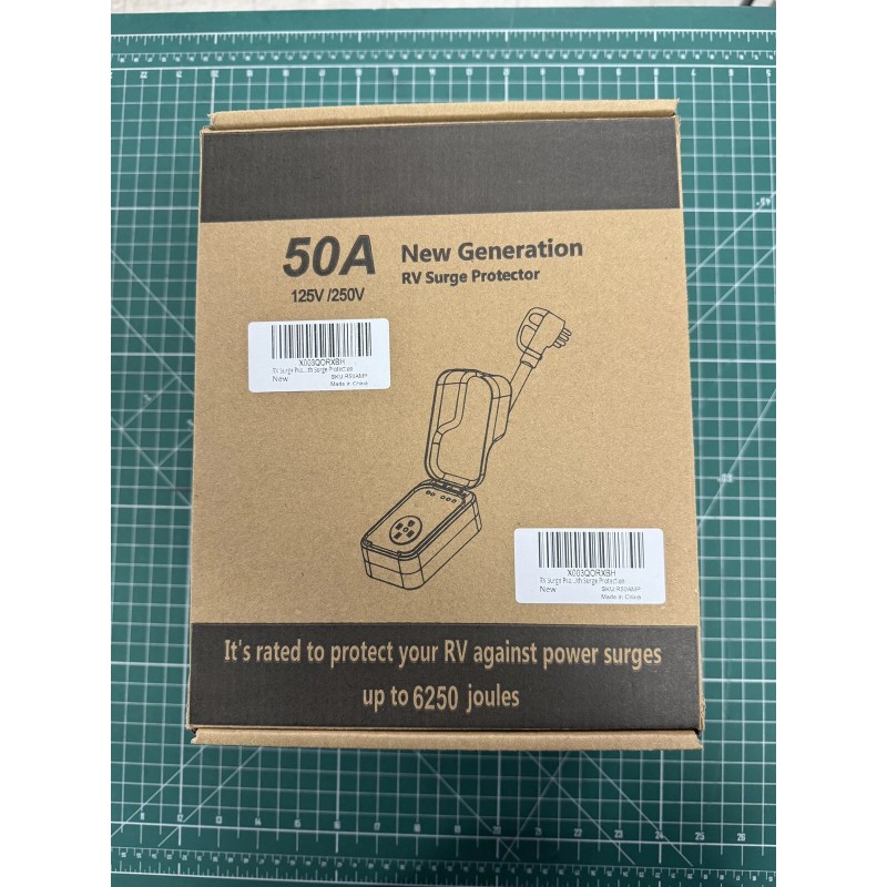 New Generation RV Surge Protector 50 amp with Waterproof Cover