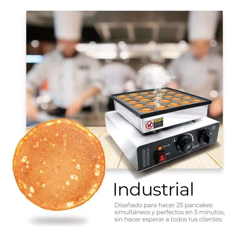 Raganet Maquina Industrial 25 Mini Hot Cakes, Cupcakes, Panqueques Y