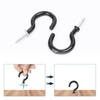BRDTKUGV 20 Pcs Black Cup Hooks, Hanging Metal Small Hooks,