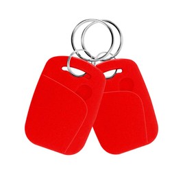 OBO HANDS 10pcs Red Dual Frequency RFID Keyfob 125khz and 13.56Mhz All-in-one Composite Keychain UID Rewritable Used to Copy/Clone Key/Cards