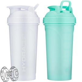 ProFlow [2 Pack] 28 oz Shaker Bottles for Protein Shakes, Shaker Cups with Ba...
